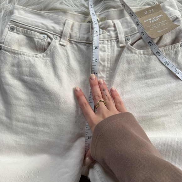 NWT Madewell Low-Slung Baggy Jeans in Vintage IVory - Picture 14 of 15